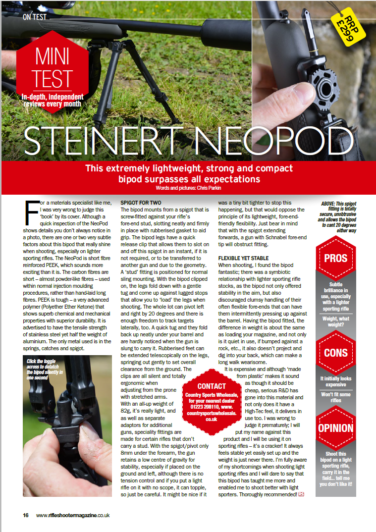 Rifle shooter magazine testar Neopod